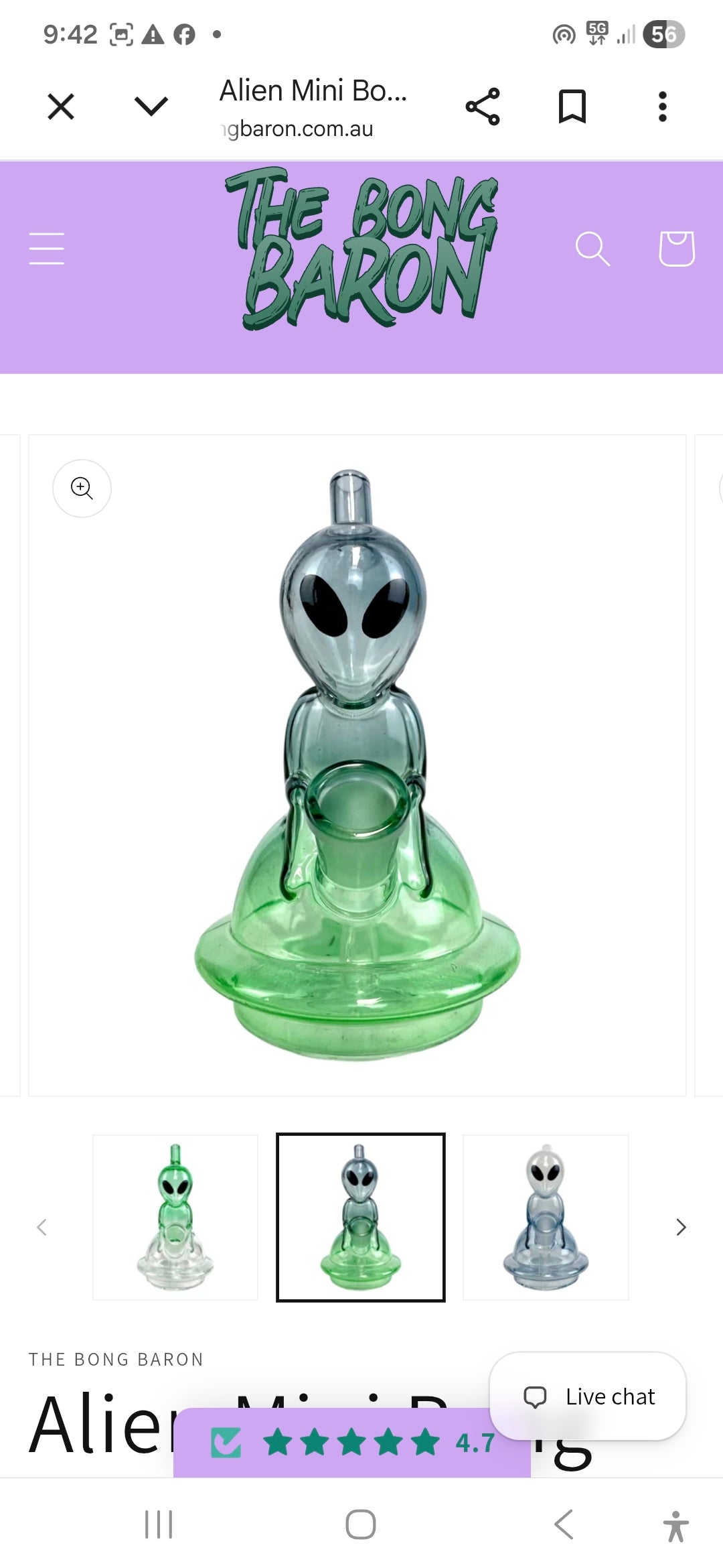 Alien Bong | Glass Water Pipe
